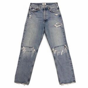 Agolde Distressed Straight Leg Jeans